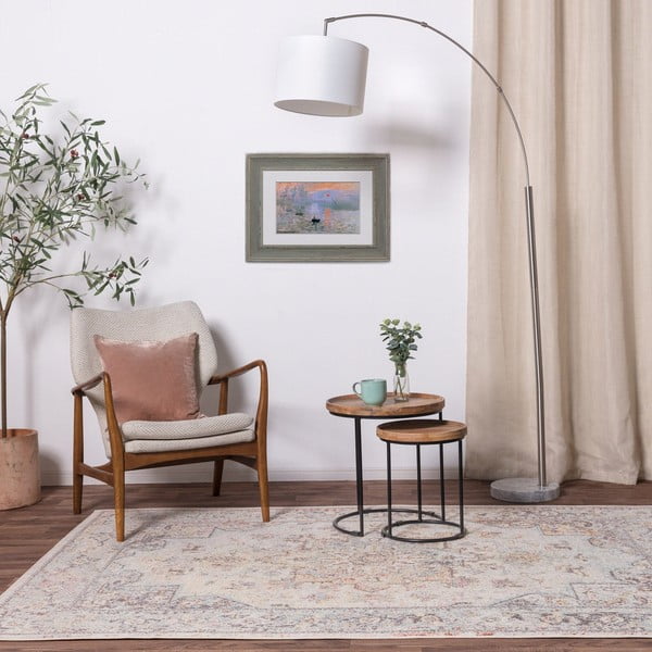 Kremno bela preproga 200x290 cm Flores – Asiatic Carpets-image-1