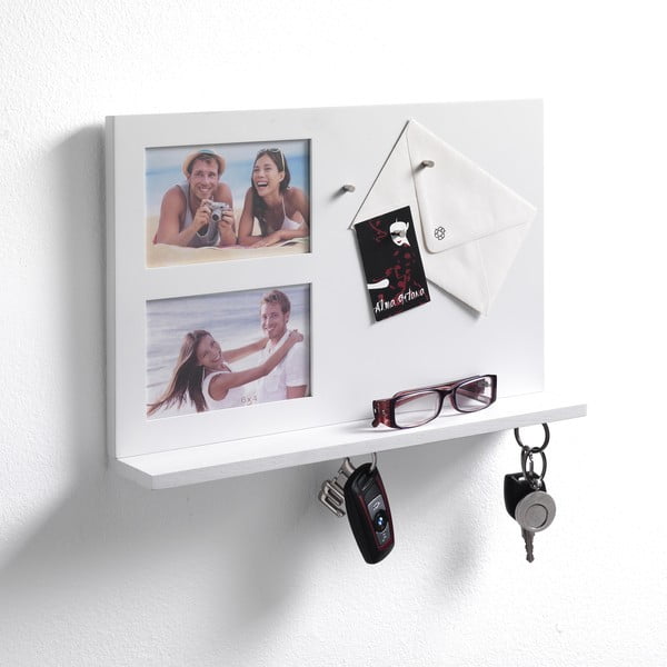 Stenska magnetna plošča s fotografskimi okvirji za 2 fotografiji Tomasucci Reminder, 27 x 39,5 x 7 cm