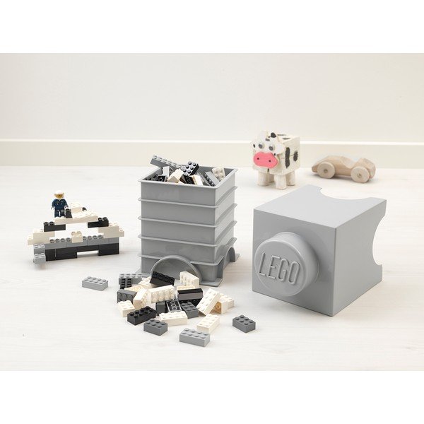 Otroška siva škatla za shranjevanje LEGO® Cuboid-image-1