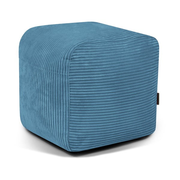 Modra vreča za sedenje iz rebrastega žameta Plus 50 Lounge – SLOWDOWN