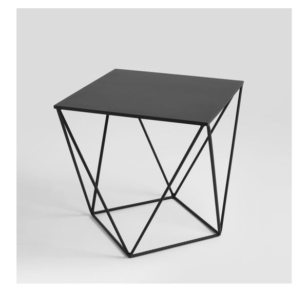 Črna klubska miza Custom Form Daryl, 60 x 60 cm