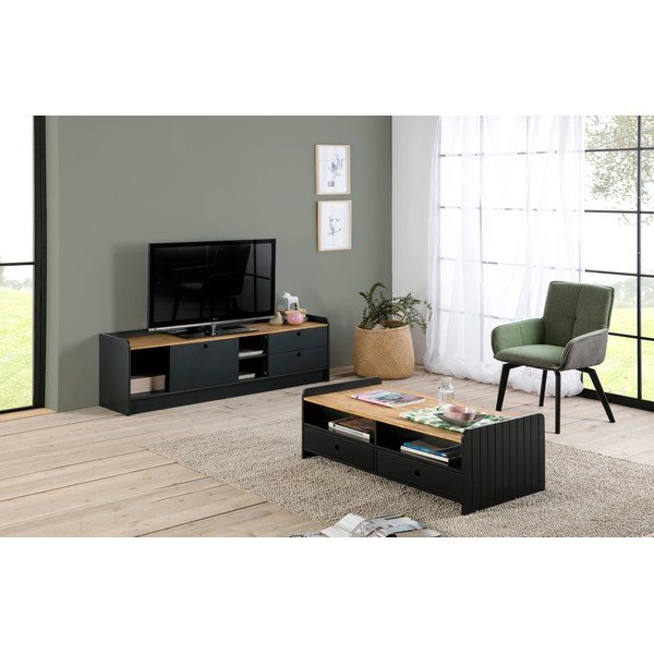 Siva kavna mizica z vrhom iz borovega lesa Marckeric Monte-image-4