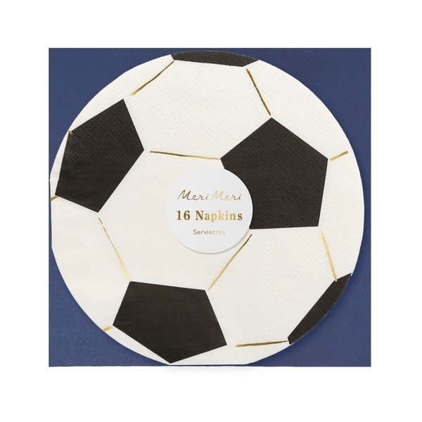 Papirnati prtički v kompletu 16 ks Soccer – Meri Meri-image-2