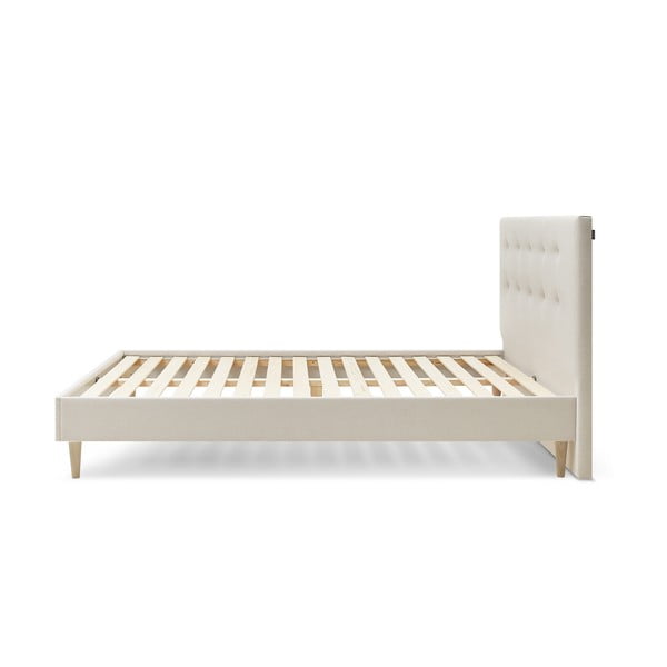 Bež zakonska postelja Bobochic Paris Rory Light, 180 x 200 cm-image-3