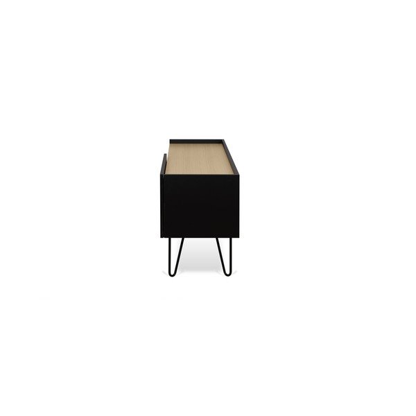 Črna komoda s policami in vrati TemaHome Nina, 140 x 59 cm-image-2