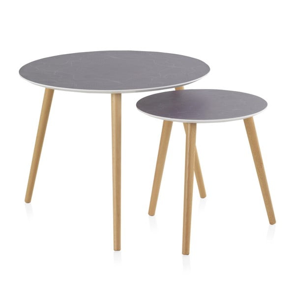 Garnitura 2 kavnih mizic Geese Nordic Style Grisso, ⌀ 60 cm