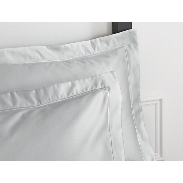 Prevleka za vzglavnik Bianca Oxford Luxury iz sivega bombažnega satena, 50 x 75 cm-image-1