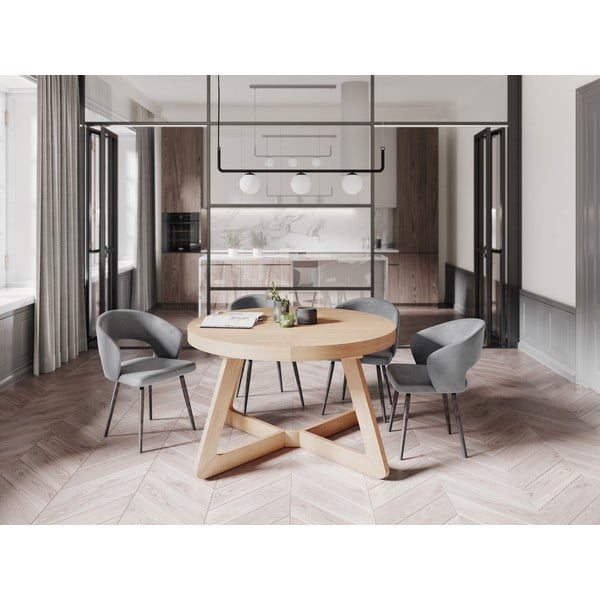 Raztegljiva miza s hrastovimi nogami Windsor & Co Sofas Bodil, ø 130 cm-image-1