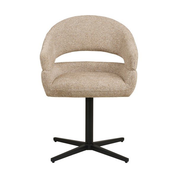 Bež oblazinjen jedilni stol z nasloni za roke Dover – House Nordic-image-2