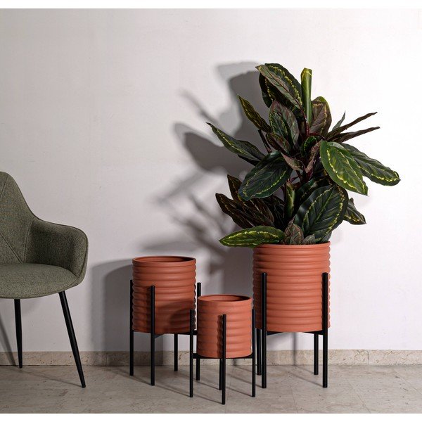 Kovinski okrasni cvetlični lonci v kompletu 3 ks ø 36 cm Milly – Mauro Ferretti-image-1