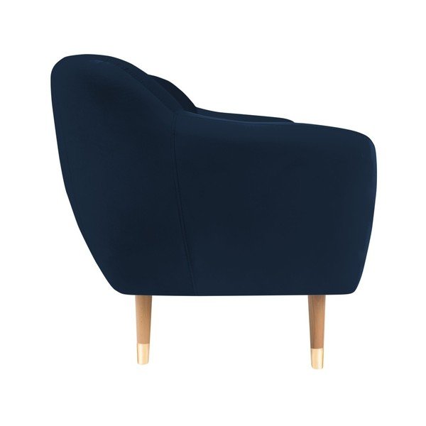 Temno modra žametna zofa Mazzini Sofas Benito, 158 cm-image-3