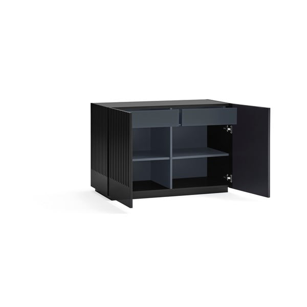 Črna nizka komoda 100x70 cm Doric – Teulat-image-3