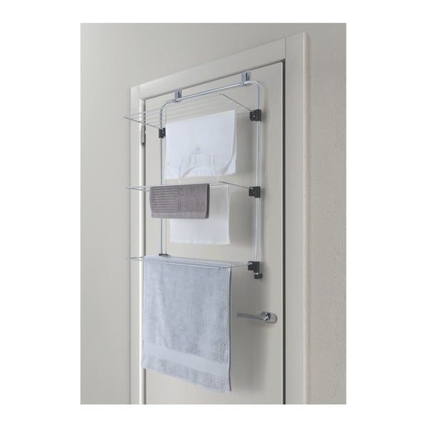 Viseče stojalo za sušenje perila v srebrni barvi 11 m Gale – Metaltex-image-4