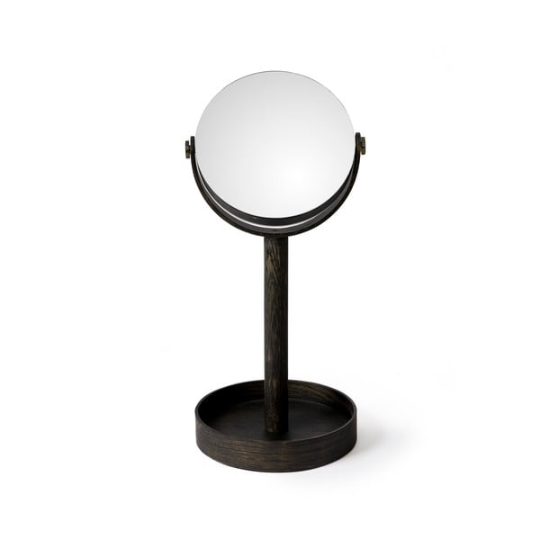 Namizno ogledalo s poličko iz temnega hrasta Wireworks Magnify-image-2