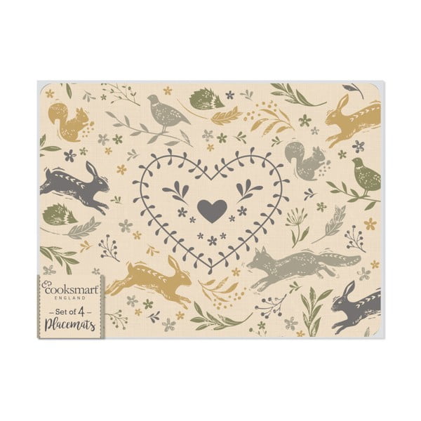 Pogrinjek iz plute 4 kos 29x21 cm Woodland - Cooksmart ®-image-2