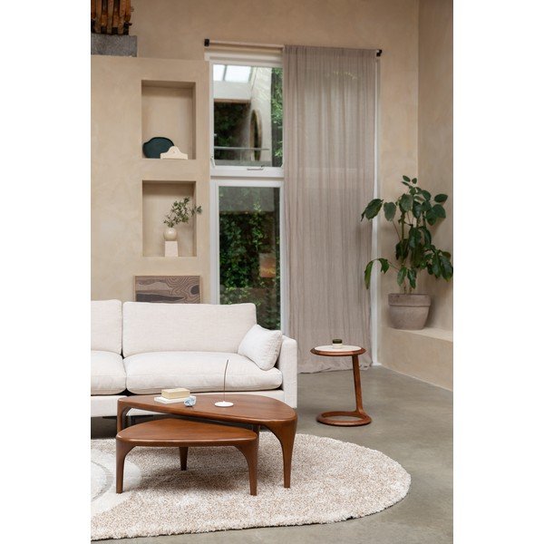 Okrogla stranska mizica s kamnito mizno ploščo 41x45 cm Doppio – Zuiver-image-4