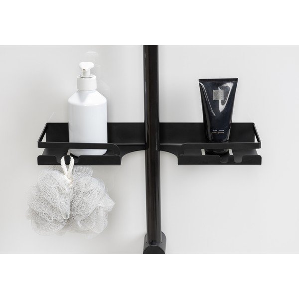 Črna kopalniška polica iz nerjavečega jekla z namestitvijo brez vrtanja Altarella – Wenko-image-1