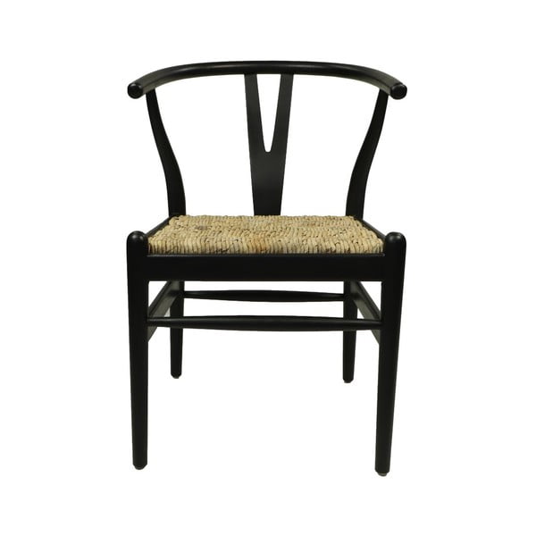 Črni mahagonijev jedilni stol Wishbone - HSM collection