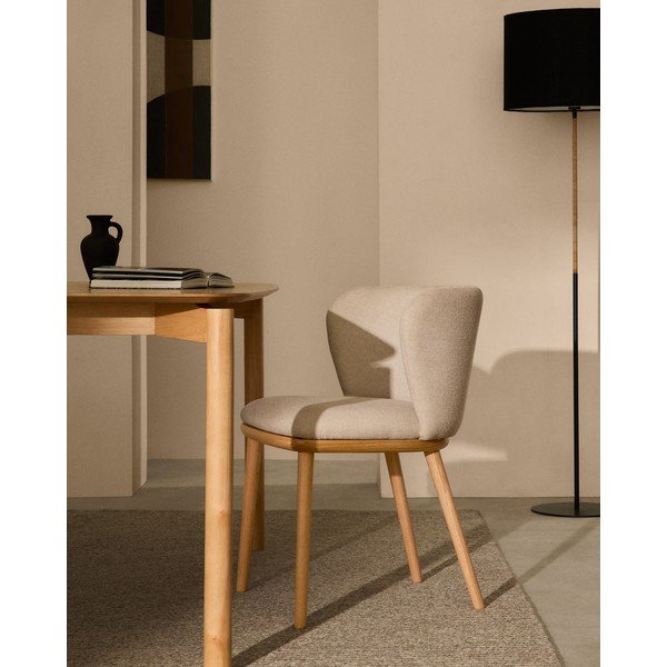 Bež oblazinjen jedilni stol Ciselia – Kave Home-image-1