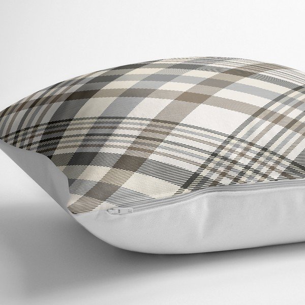 Prevleka za vzglavnik iz mešanice bombaža Minimalist Cushion Covers Checkered, 70 x 70 cm-image-1