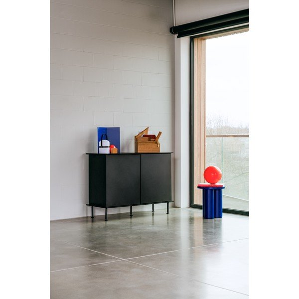 Črna komoda z luknjo za kable 120x88x50 cm Suumo – noo.ma-image-1