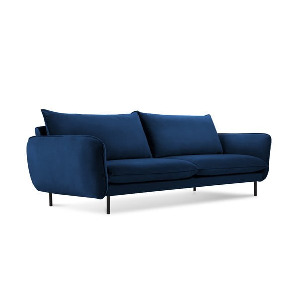 Modri žametni kavč 200 cm Vienna - Cosmopolitan Design