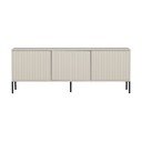 Svetlo siva TV omarica iz masivnega bora 150x56x44 cm New Gravure – WOOOD