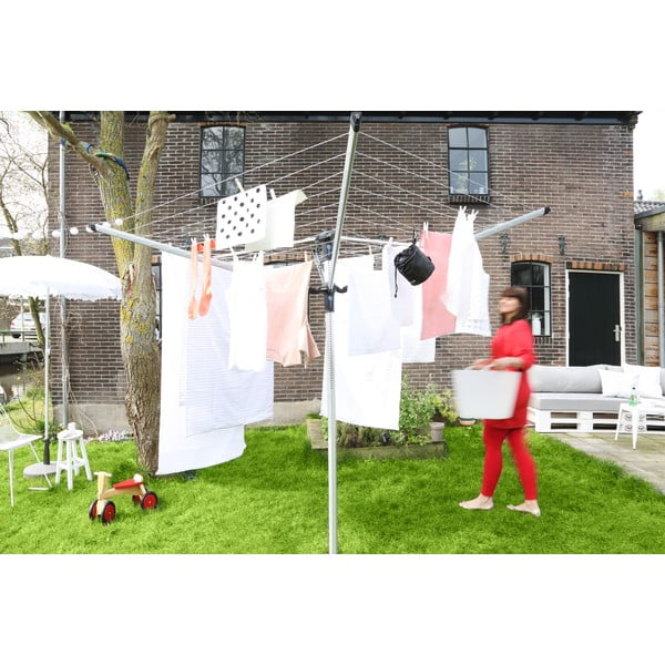 Vrtno stojalo za sušenje perila v srebrni barvi 50 m Lift-o-Matic Advance – Brabantia-image-3