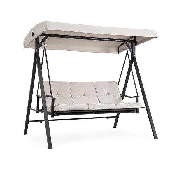 Antracitno sivo-bež kovinska vrtna gugalnica Taurus – Bizzotto