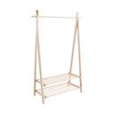 Stojalo za oblačila iz masivnega bora v svetli naravni barvi 100x150x41 cm Cole – Jotex