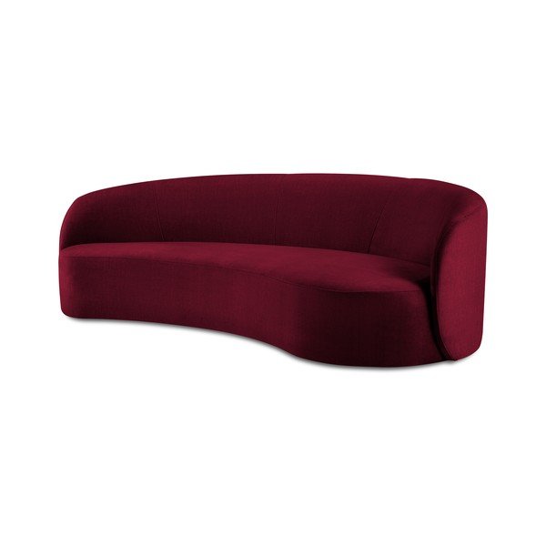 Bordo žametna asimetrična zofa Mazzini Sofas Debbie, desna-image-2