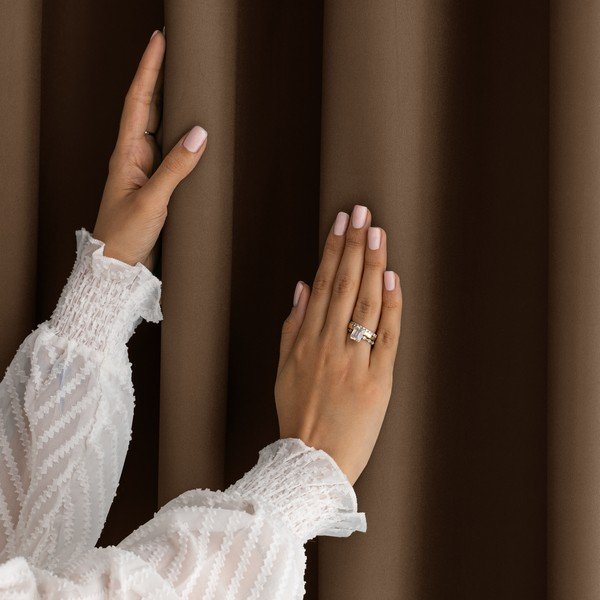 Rjava zavesa za delno zatemnitev 140x250 cm Carli Tie – Restilo-image-2