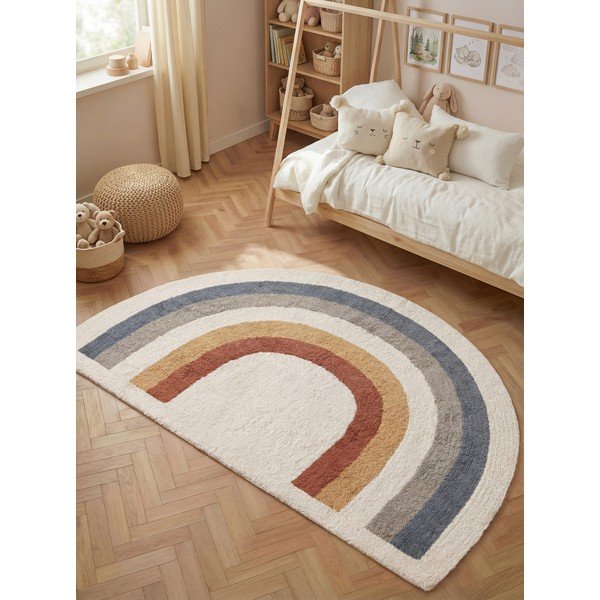 Kremno bela pralna/ročno tkana bombažna otroška preproga 140x200 cm Snuggle Riva – Hanse Home-image-1