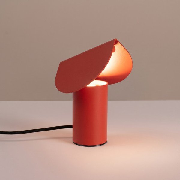 Rdeča aluminijasta LED namizna svetilka (višina 15 cm) BISCUIT – Thoro-image-2
