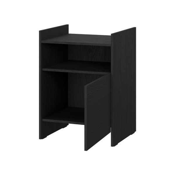 Črna nočna omarica s policami Toopt – noo.ma-image-2