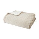 Kremno belo prešito pregrinjalo iz sherpa flisa 220x230 cm Cosy Nori – Catherine Lansfield