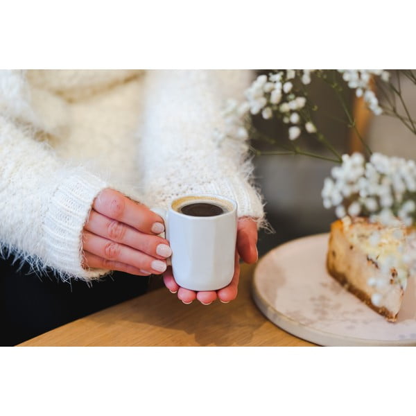 Bele lončene skodelice za espresso v kompletu 2 ks 80 ml Fuori – Vialli Design-image-4