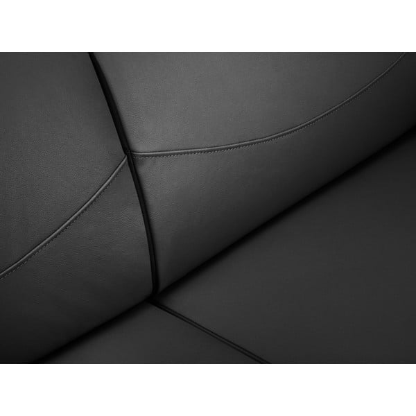 Temno siva usnjena sedežna garnitura Windsor & Co Sofas Neso, 175 x 90 cm-image-1