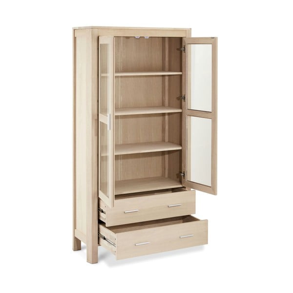 Vitrina v hrastovem dekorju v naravni barvi 100x190 cm Paris – Furnhouse-image-2