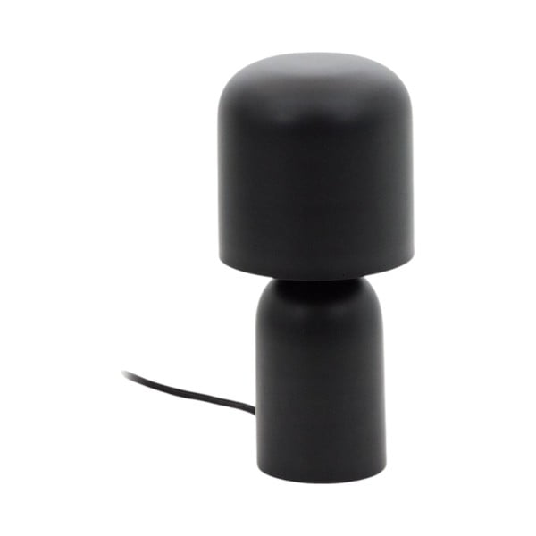 Črna namizna svetilka s kovinskim senčilom (višina 28 cm) Monze – Kave Home