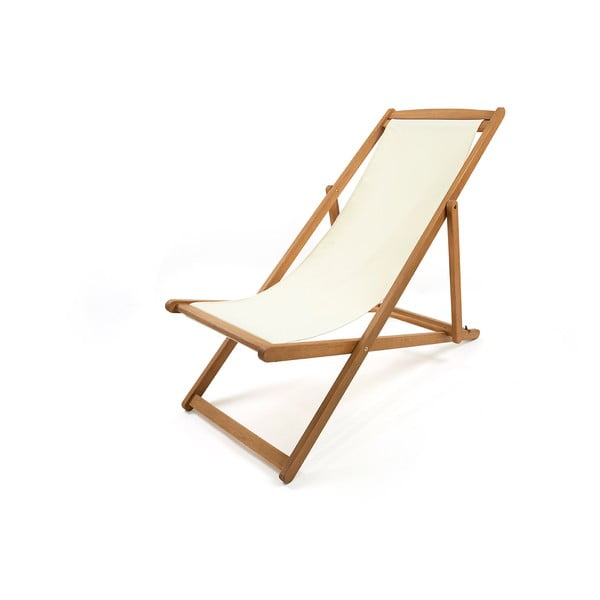 Bež zložljiv vrtni ležalnik iz akacijevega lesa Bonami Essentials Deck-image-3