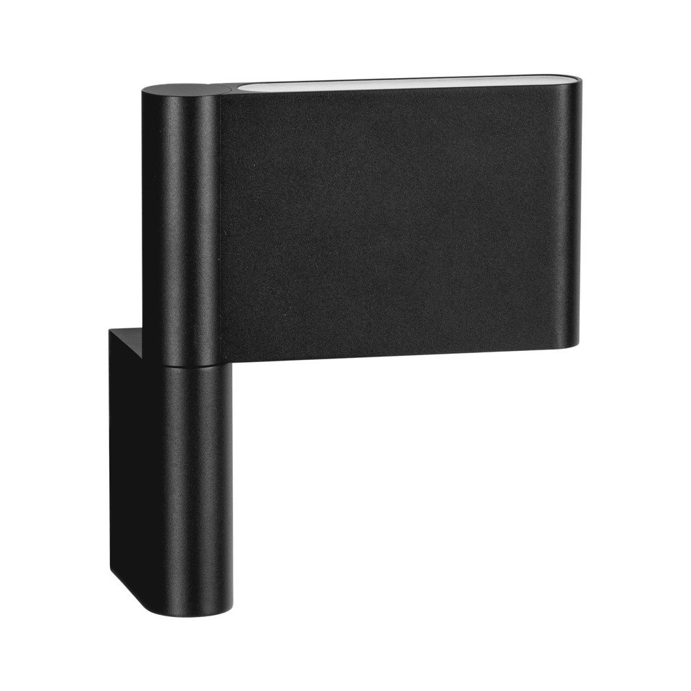 Mat črna aluminijasta LED stenska svetilka z upogljivo konstrukcijo Flusso