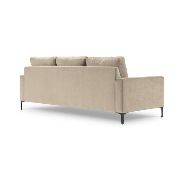 Bež žametna sedežna garnitura Kooko Home Harmony, 220 cm-image-3