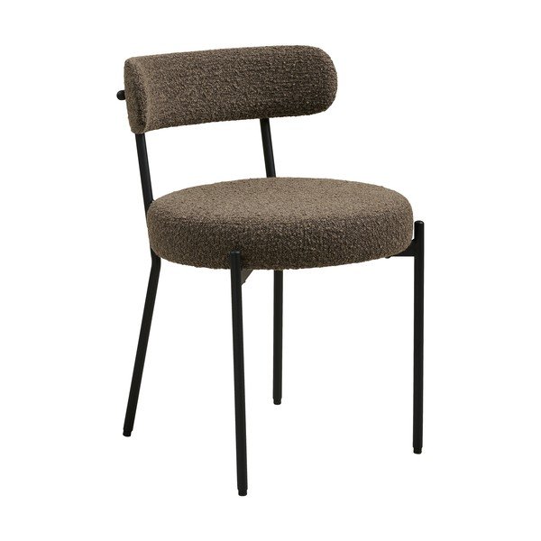 Rjav oblazinjen jedilni stol Badalona – House Nordic