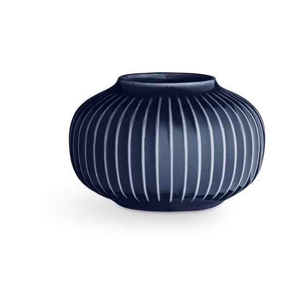 Temno moder porcelanast svečnik za čajno svečko Kähler Design Hammershoi, ⌀ 10 cm