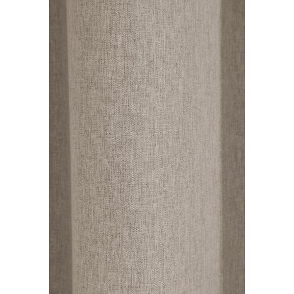 Rjava zavesa 135x245 cm Len Uni – Sehlbach-image-1