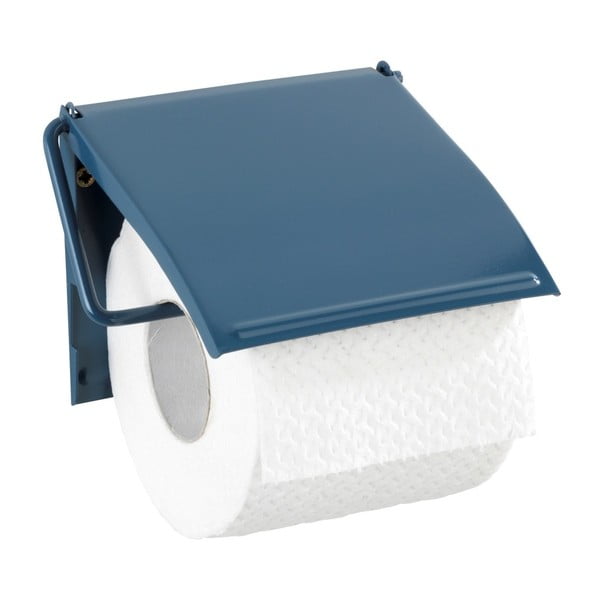 Modro stensko držalo za toaletni papir Wenko Cover