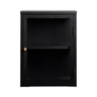 Črna kovinska stenska vitrina 45x60 cm Carmel – Unique Furniture