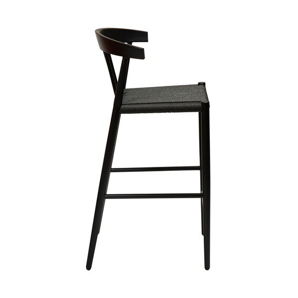 Črn barski stol DAN-FORM Denmark Sava, višina 91,5 cm-image-2