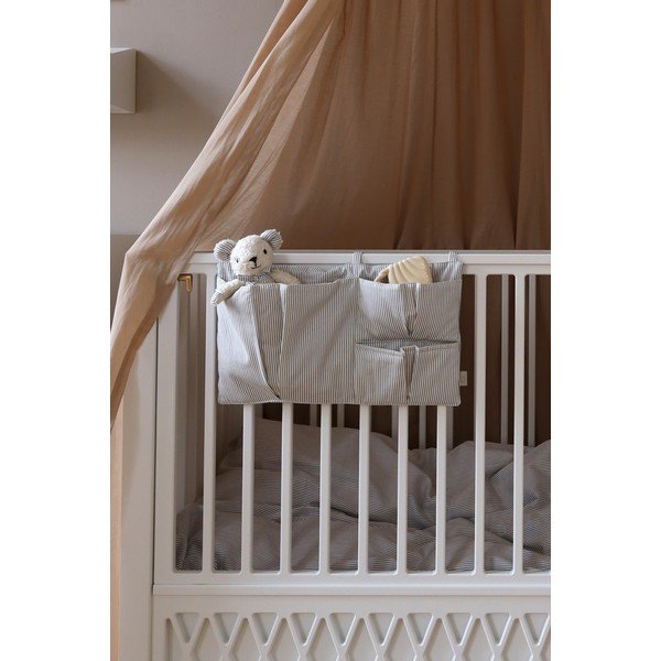 Svetlo moder žep za otroško posteljico iz organskega bombaža 42 cm Classic Stripes Blue – Cam Cam Copenhagen-image-1